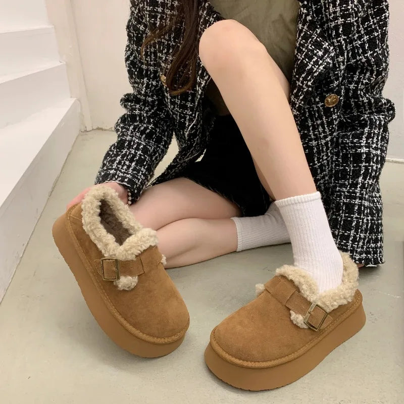 Cozy Fleece Platforms Women
