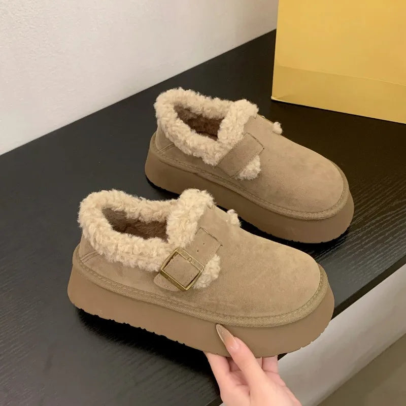 Cozy Fleece Platforms Women