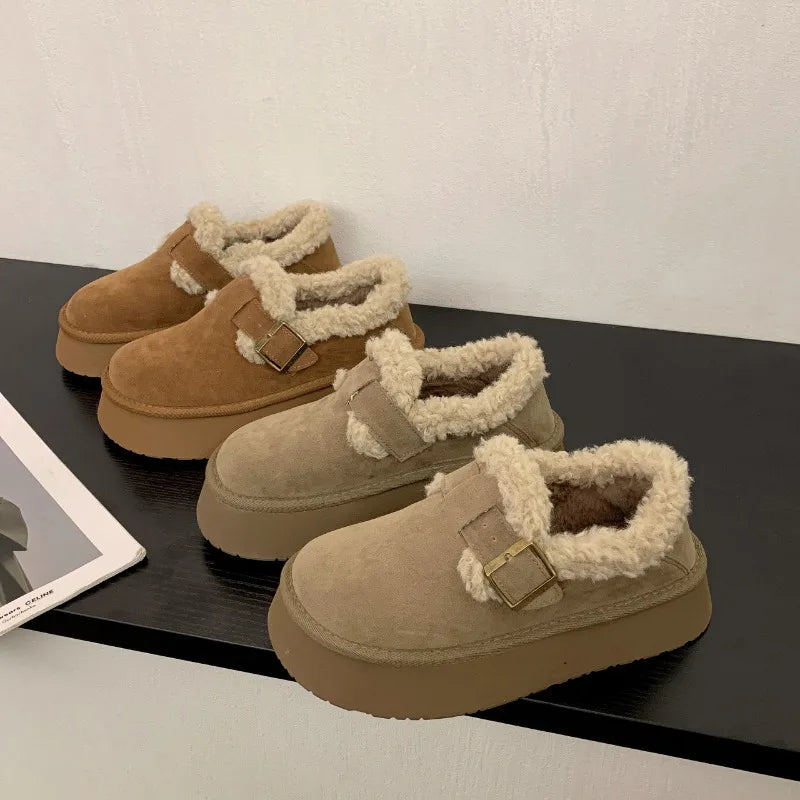 Cozy Fleece Platforms Women