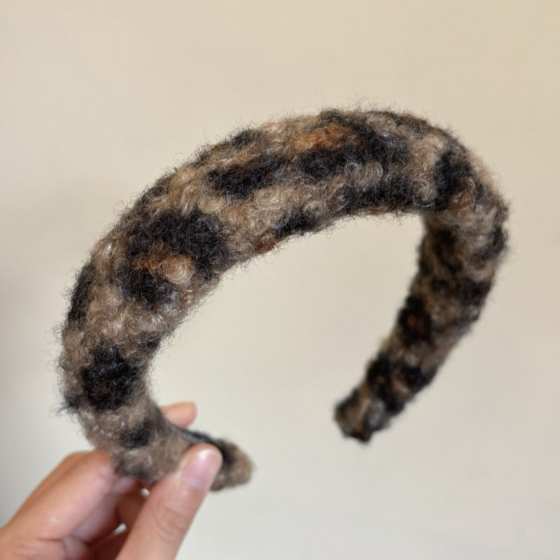 Leopard Plush Bow Clip