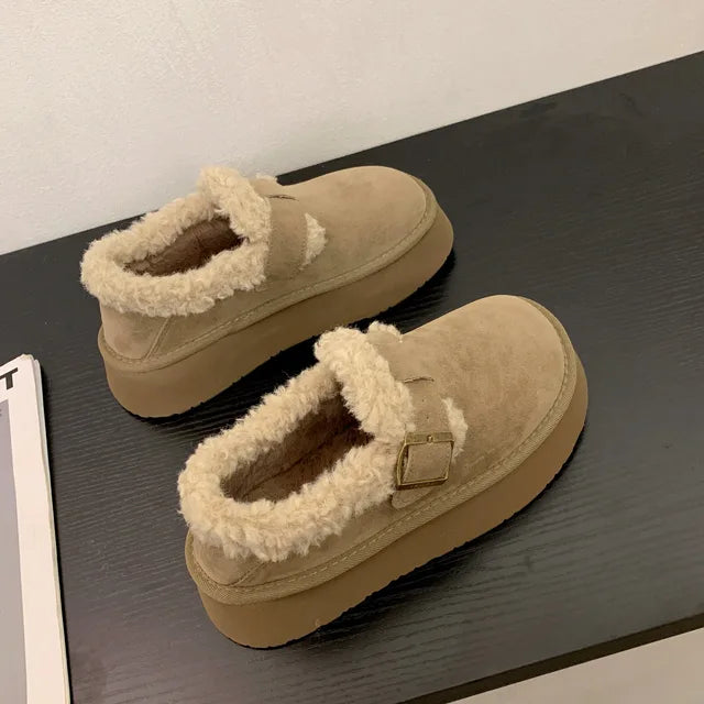 Cozy Fleece Platforms Women