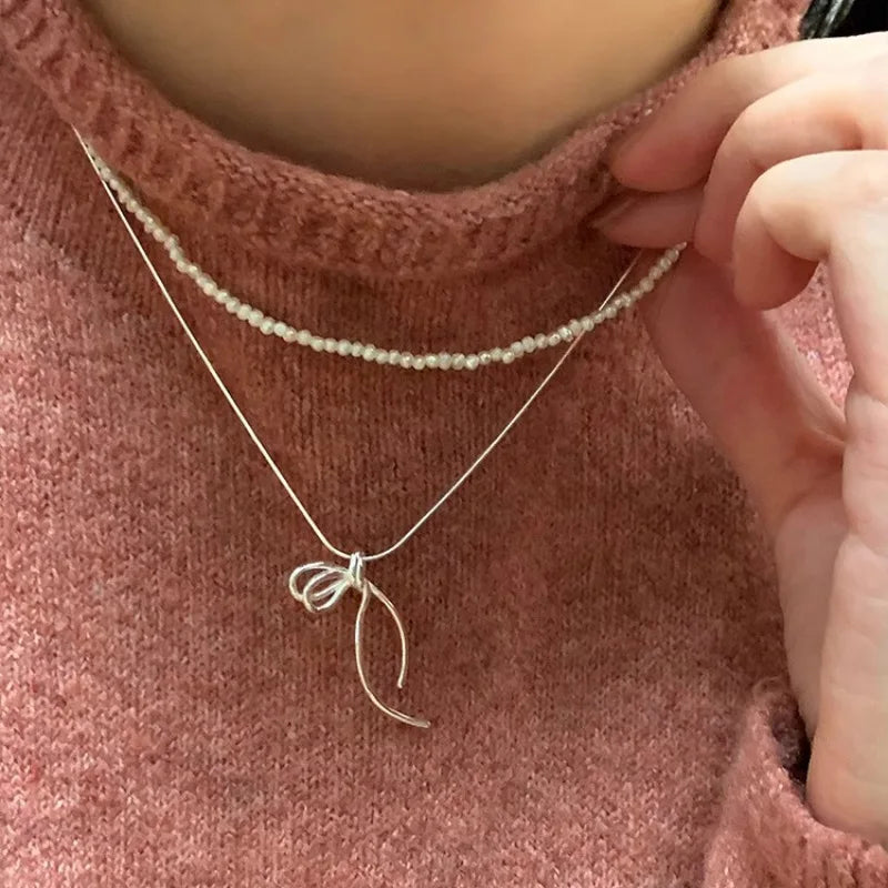 Silver Knot Essence Necklace