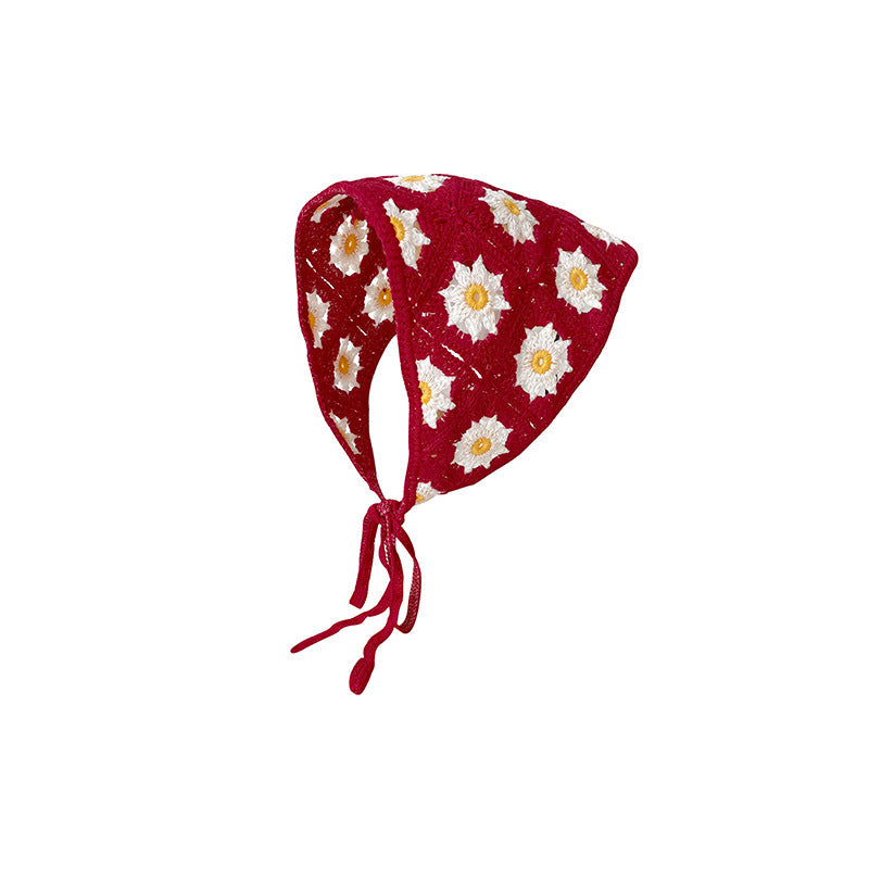 Daisy Flower Knitted Headband