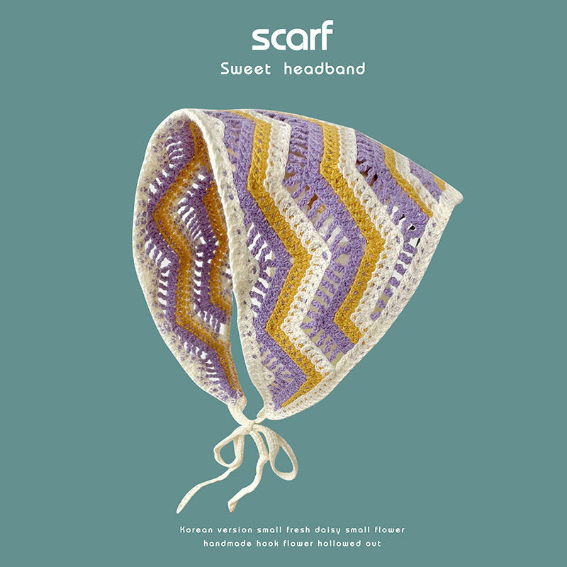 Daisy Flower Knitted Headband