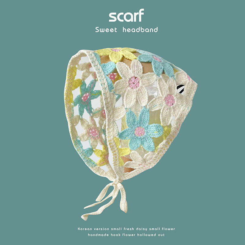 Daisy Flower Knitted Headband