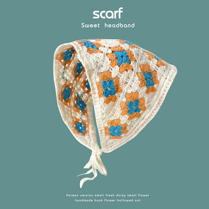 Daisy Flower Knitted Headband
