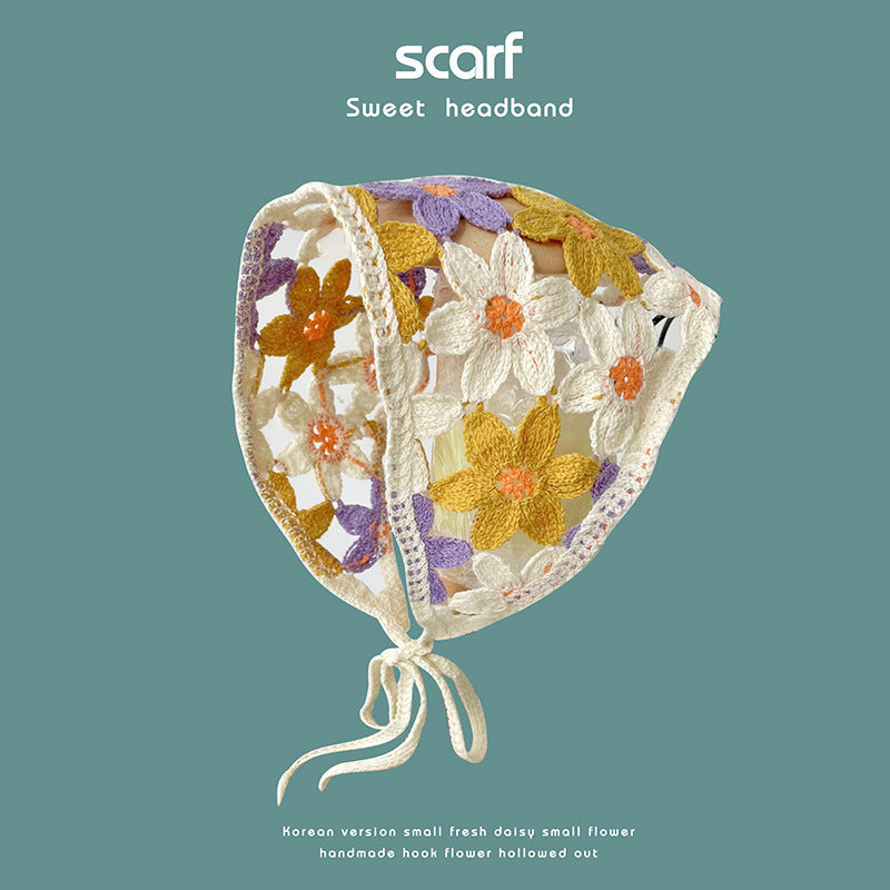 Daisy Flower Knitted Headband
