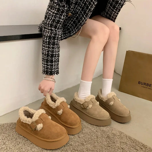 Cozy Fleece Platforms Women
