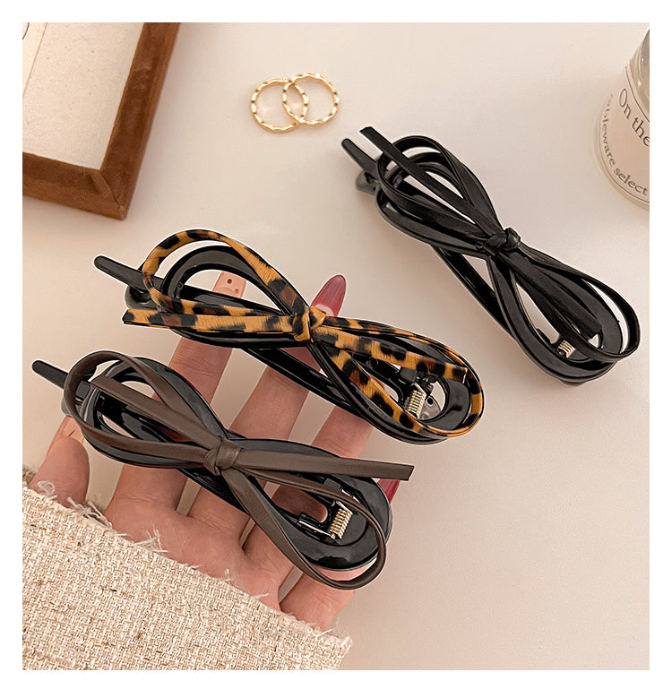 TwistBow Leather Hair Clip