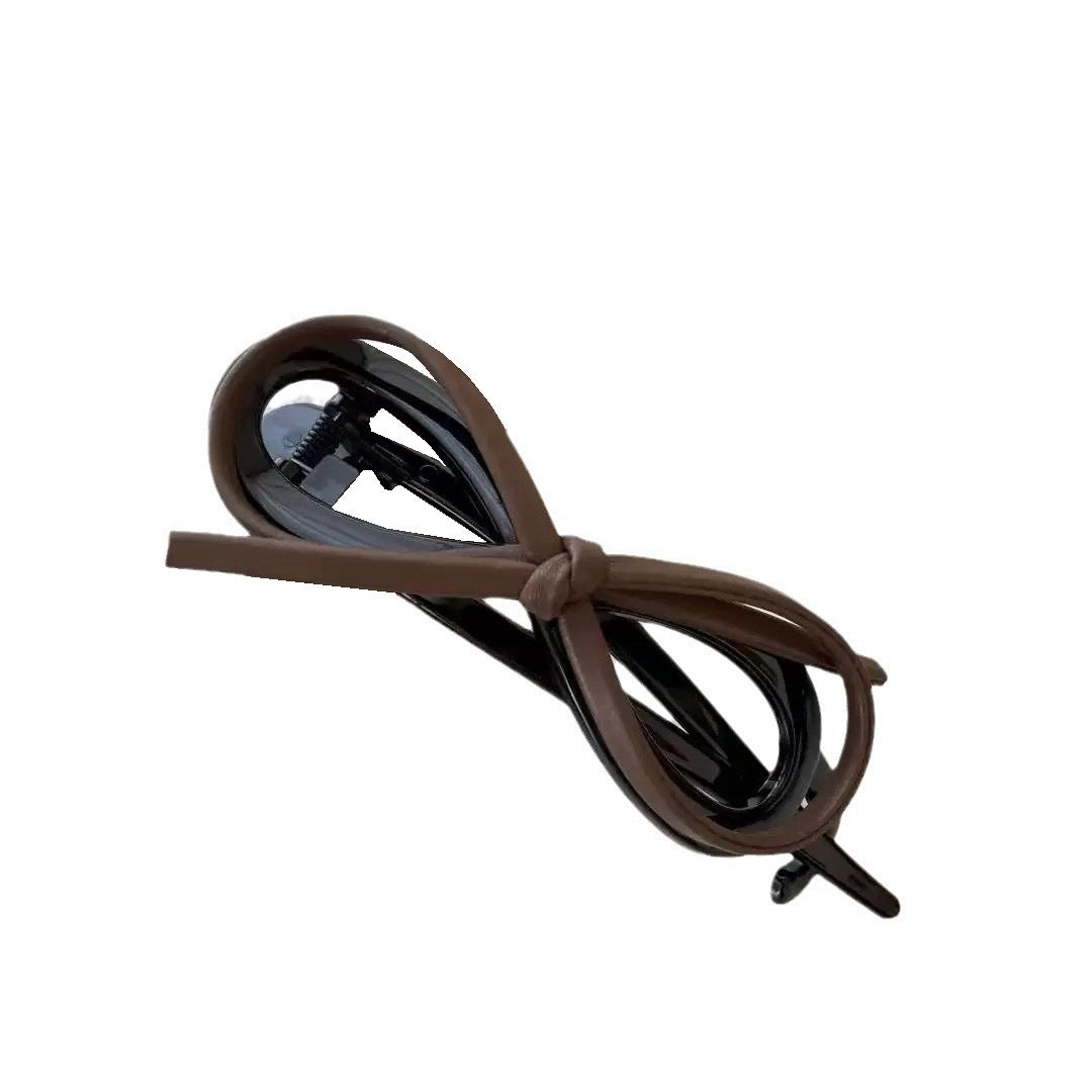 TwistBow Leather Hair Clip