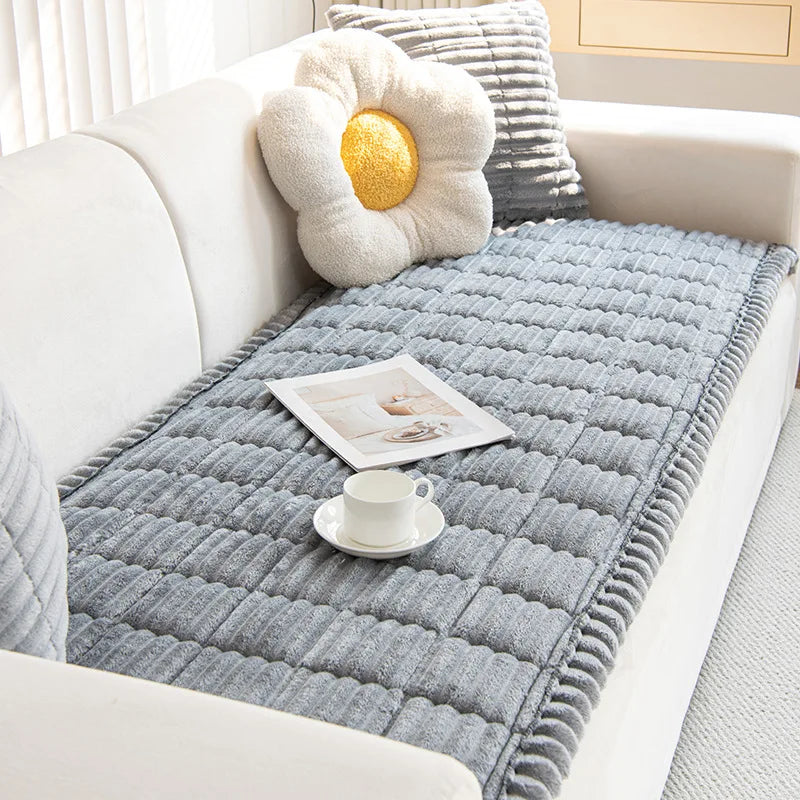RibbedWarm™ Winter Plush Sofa Cover