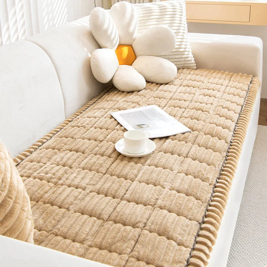 RibbedWarm™ Winter Plush Sofa Cover