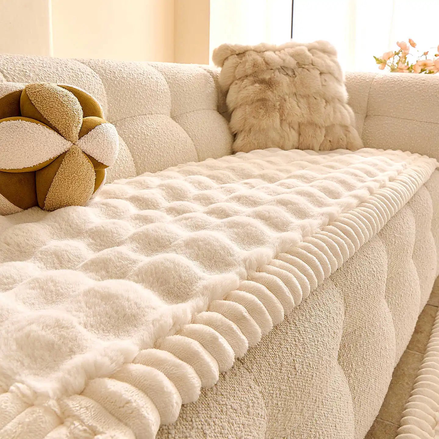 CloudRest™ Plush Velvet Sofa Cover