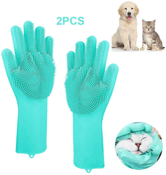 Groomie Gloves™ Magic Silicone Pet Grooming Gloves